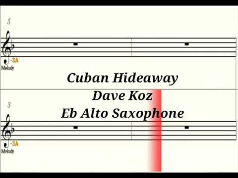 Cuban Hideaway - Eb Alto Saxophone - Play Along Sheet Music Backing Track
