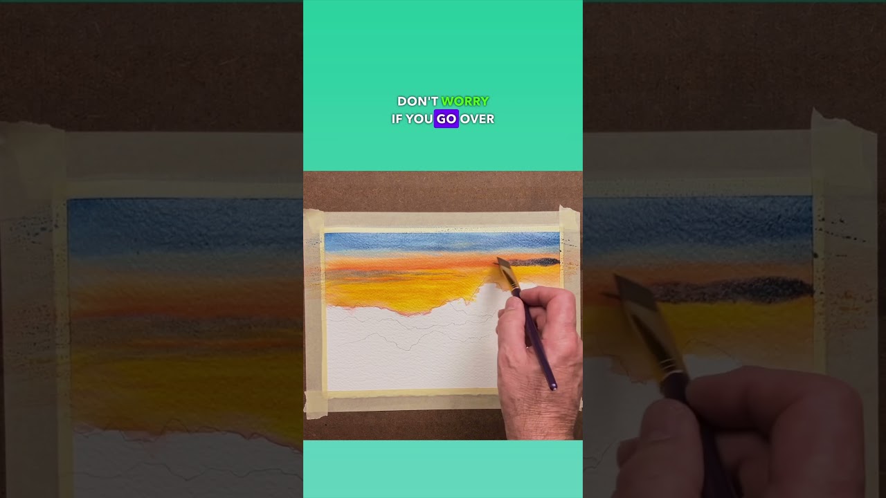 Easy Misty Mountains Watercolor Tutorial #watercolor #art #beginners