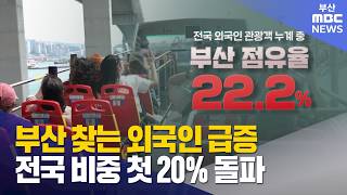 부산 찾는 외국인 전국 비중 첫 20% 돌파