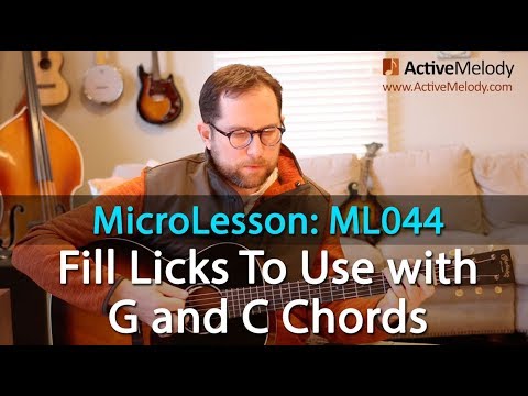 2 Easy Fill Licks to use With a G and C Chord - Easy Lead Guitar Lesson - ML044