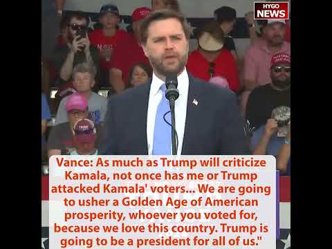 Walz gesticulating again & again; Vance: we not attacked Kamala' voters, president for all of us