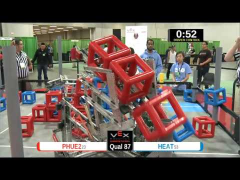 2015 VEXU Q87 - PHUE2 vs HEAT - 33 to 5-Division Div-VEX U-VEX Worlds 2015