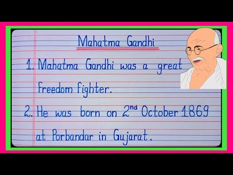 10 Lines Essay On Mahatma Gandhi In English/Mahatma Gandhi Essay In English 10 Lines/Mahatma Gandhi