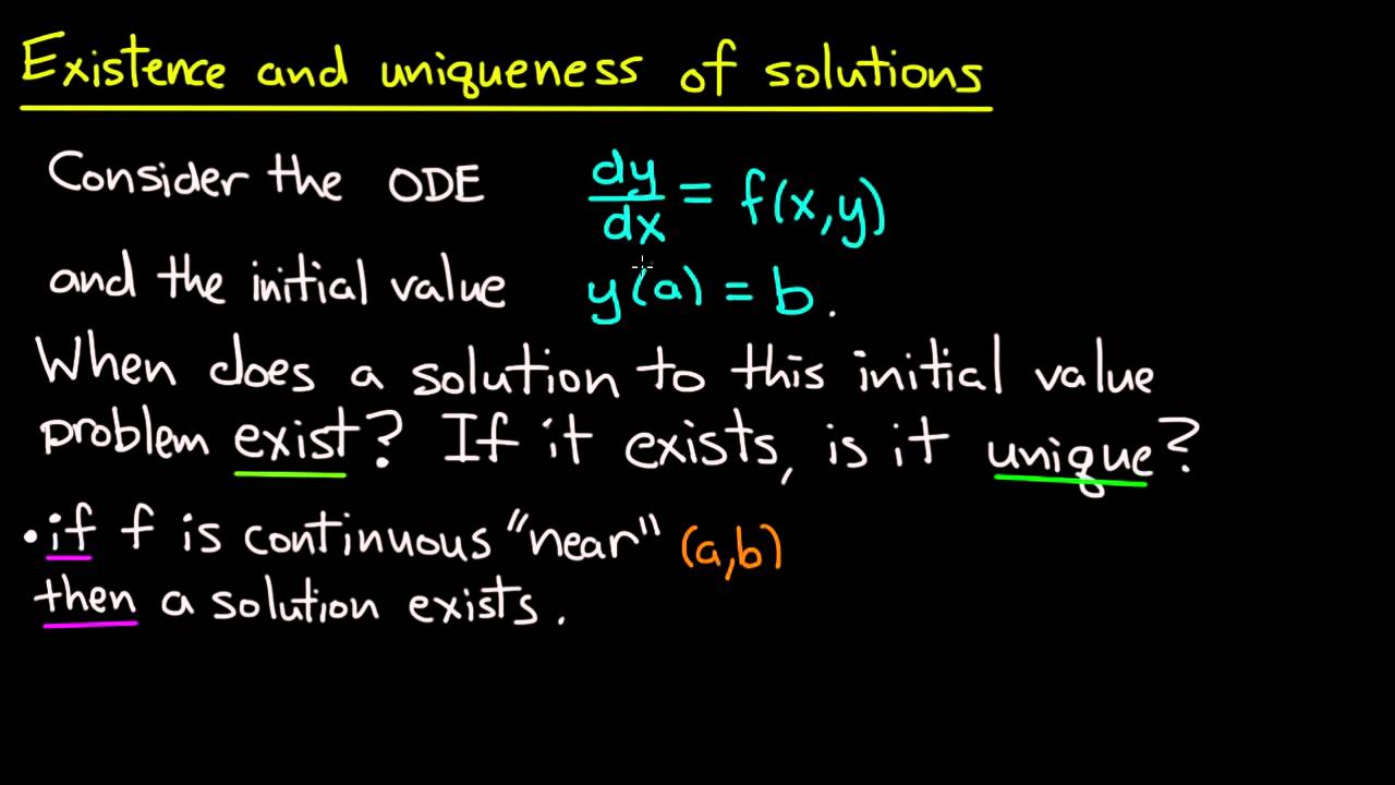 ODE | Existence and uniqueness idea