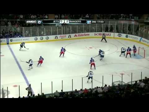 Winnipeg Jets @ New York Rangers Highlights 1/24/12