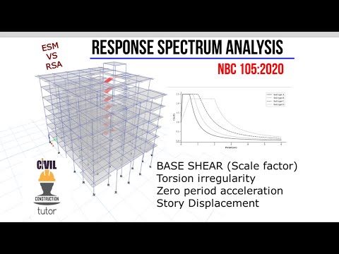Dynamic Analysis (Response Spectrum) of Multi-Story Building | NBC 105:2020, IS 1893 |