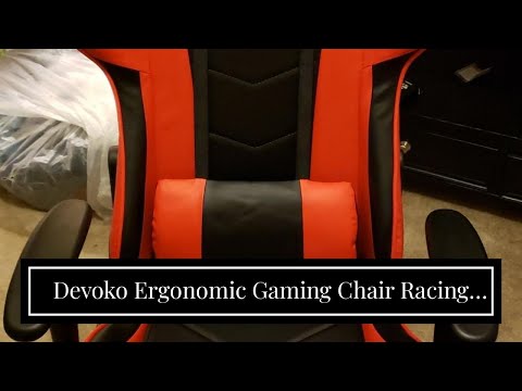 Devoko Ergonomic Gaming Chair Racing Style Adjustable Height High Back PC Computer Chair with H...