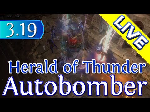 [LIVE] Elementalist Herald of Thunder Autobomber Fast Mapper Leveling to 90 | 3.19 Path of Exile