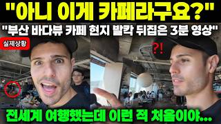 "아니 이게 카페라구요?"  "부산 바다뷰 카페 현지 발칵 뒤집은 3분 영상" // 전세계 여행했는데 이런 적 처음이야...