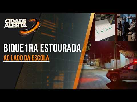 POLÍCIA MILITAR ESTOURA 'BIQUEIRA' AO LADO DE ESCOLA EM CAMPOS GERAIS