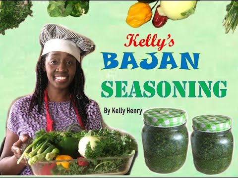 How to make KELLY’S BAJAN SEASONING by Kelly Henry, (Caribbean or Green Seasoning)