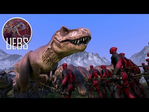 50 Deadpool VS. 200 T-Rex - UEBS - Ultimate Epic Battle Simulator