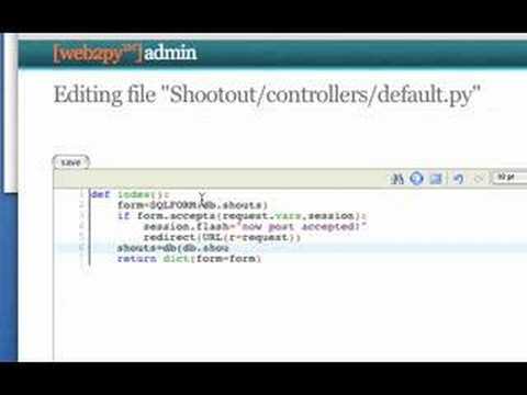 Web2py Shootout Tutorial