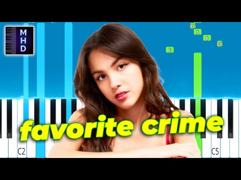 Favorite Crime - Olivia Rodrigo piano tutorial