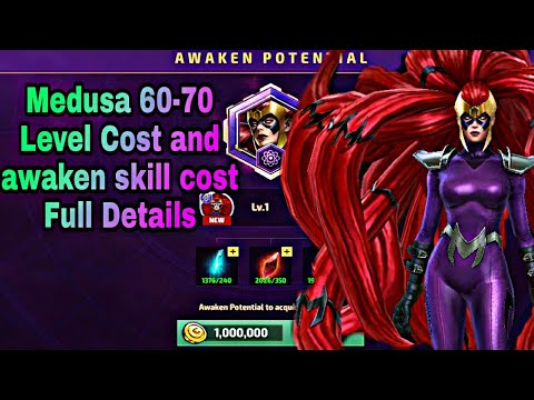 Medusa Awakening Skill Cost Full Details - Marvel Future Fight