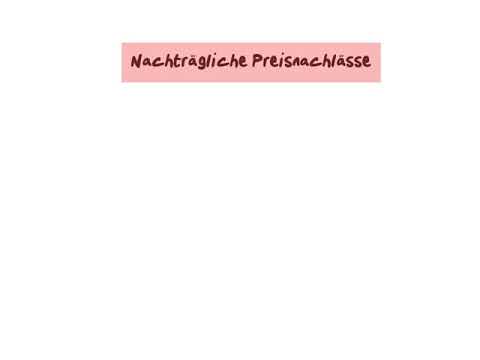 BwR 8 Nachträgliche Preisnachlässe allgemein