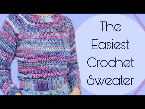Crochet Raglan Sweater | Any Size | No Sew