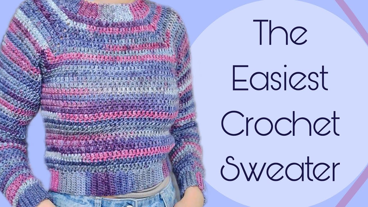 Crochet Raglan Sweater | Any Size | No Sew