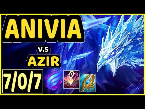 ANIVIA vs AZIR - 7/0/7 KDA MID GAMEPLAY - EUW Ranked MASTER