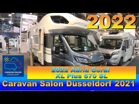 2022 Adria Coral XL Plus 670 SL Interior Exterior  Walkaround Caravan Salon Düsseldorf 2021