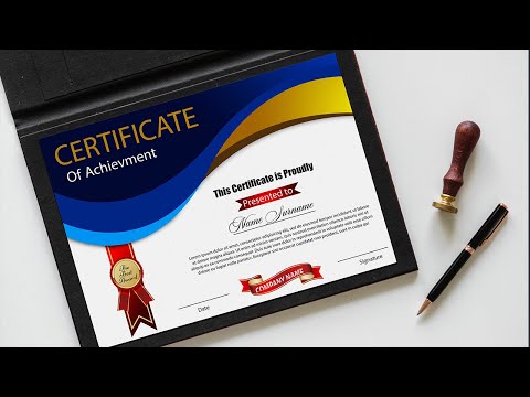 How to Academic Certificate Design in Adobe Photoshop Make a Certificate Vertex Graphic