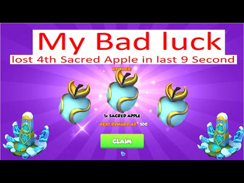 My Bad luck lost 4th Sacred Apple in last 9 Second-Dragon Mania legends |  Winter divine fest event