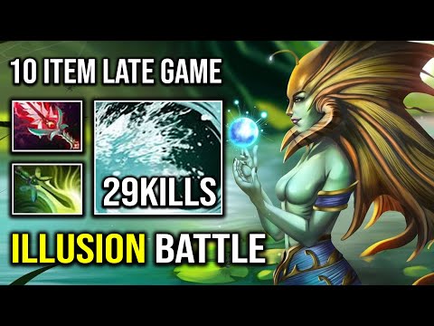 ILLUSION WAR 10 Items Slotted Naga Siren Insane Rip Tide Vs Super Late Game Phantom Lancer Dota 2