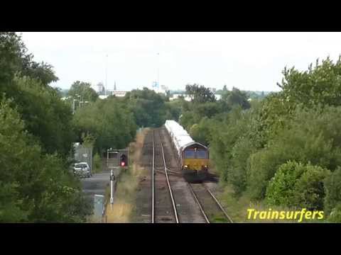 DB Class 66 No. 66024 on 6E33 Arpley Sdgs - Doncaster Europort @ Denton Jn on 20.07.15 - HD