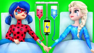 Elsa e Ladybug no Hospital / 10 DIYs Frozen