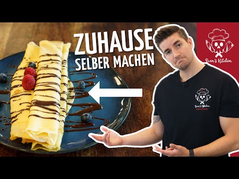 Crêpes in der Pfanne Zuhause selber machen