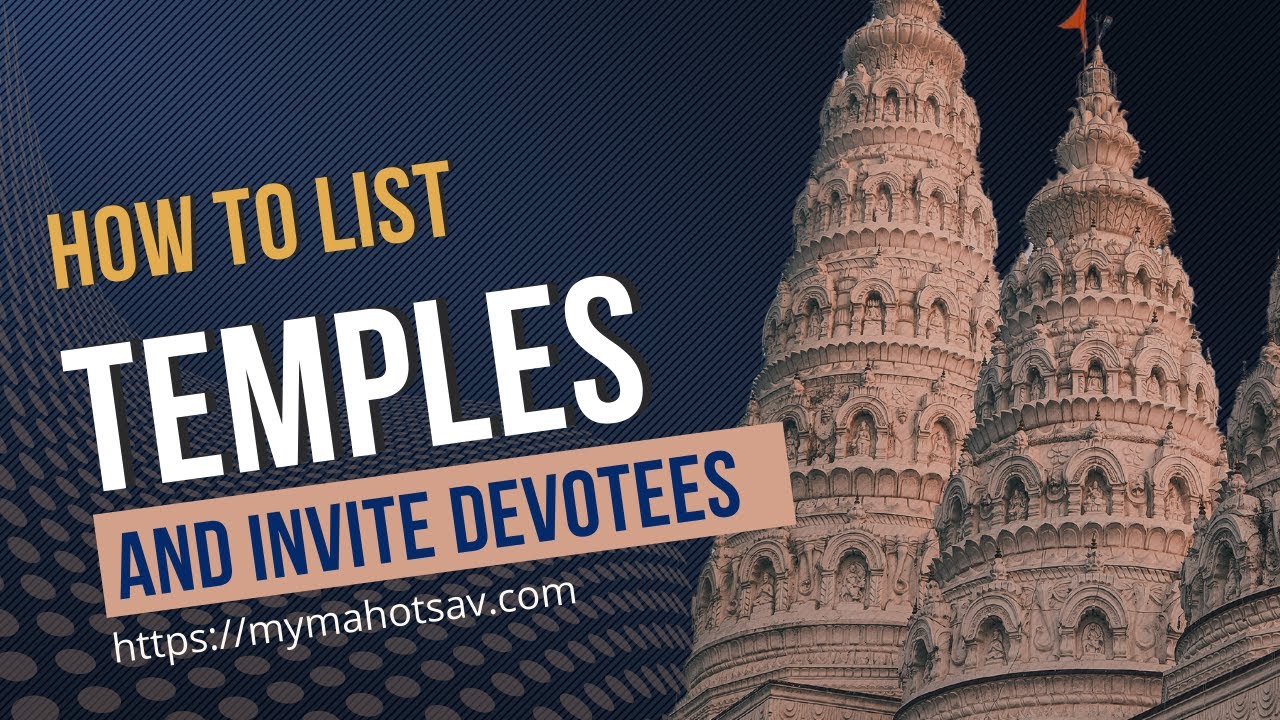 How to list a Temple on MyMahotsav