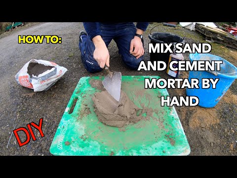 How to mix cement mortar by hand DIY