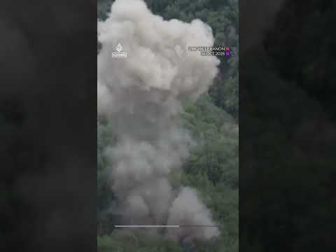 Israeli quadcopter drone drops bomb in Lebanon | AJ #shorts