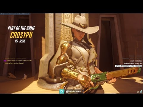 Overwatch Best Ashe Pro Crosyph Showing His Aim Skills -POTG-