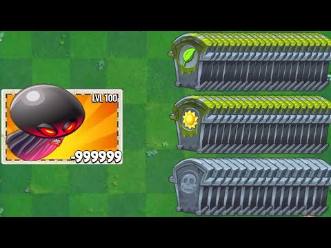 PvZ2 Challenge - All Plants 3 POWER UP vs All Gravestone - Who Will Win ?