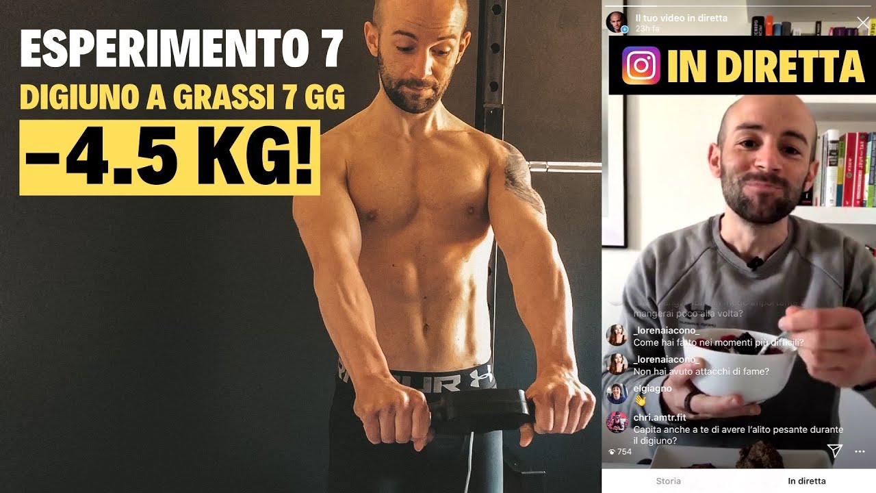 7 giorni di digiuno a grassi: ho perso 4.5 kg
