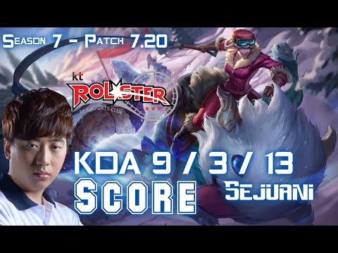 KT Score SEJUANI vs EZREAL Jungle - Patch 7.20 KR Ranked
