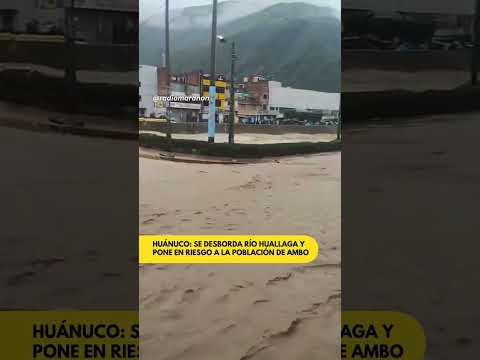 RÍO HUALLAGA SE DESBORDA EN AMBO, HUÁNUCO