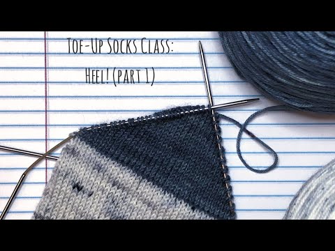 Short-Row Heel (part 1) - Toe-Up Sock Knitting Tutorial