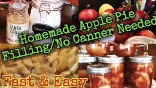 Homemade Apple Pie Filling/No Pressure Canner /Fast & Easy Canning #applepiefilling #easycanning