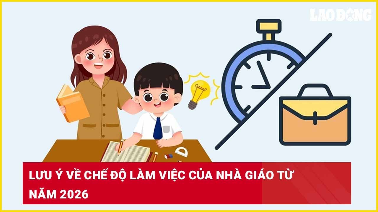 Lưu ý về chế độ làm việc của nhà giáo từ năm 2026