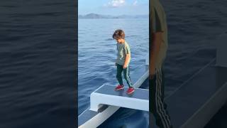 Are you allowed to ride on the wings of the boat?!