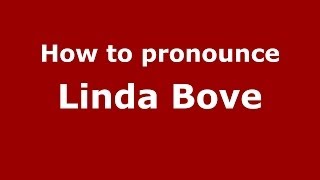 How to pronounce Linda Bove