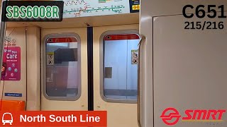 (Joyride) C651 Train ride on the North South Line (NSL)