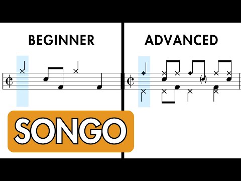 The SONGO drum beat - 7 versions for different skill levels 🥁