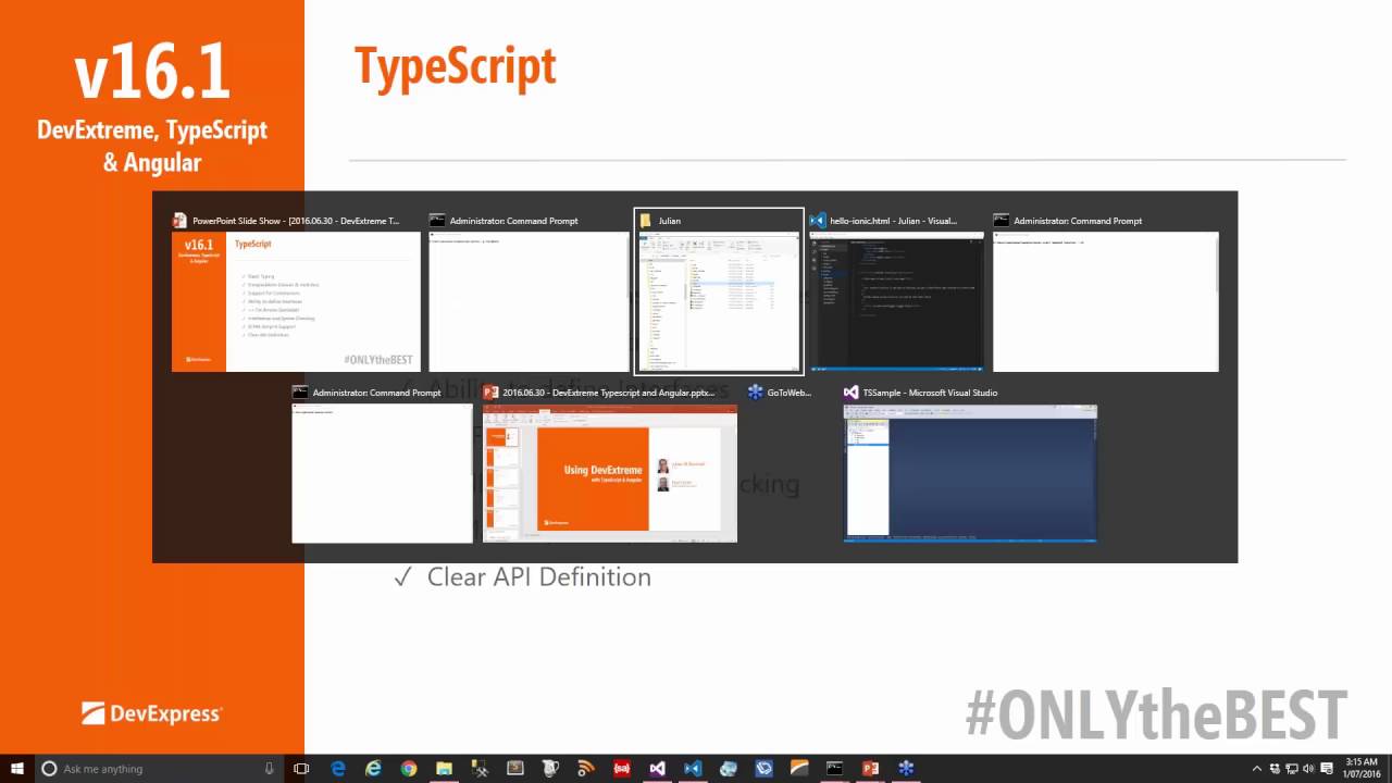 Using DevExtreme with TypeScript and Angular