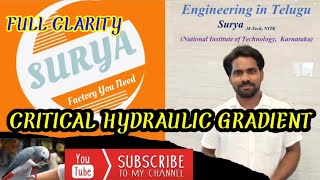 CRITICAL HYDRAULIC GRADIENT