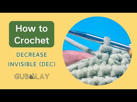 05 How to crochet invisible decrease stitch dc？|  Crochet tutorial for beginners