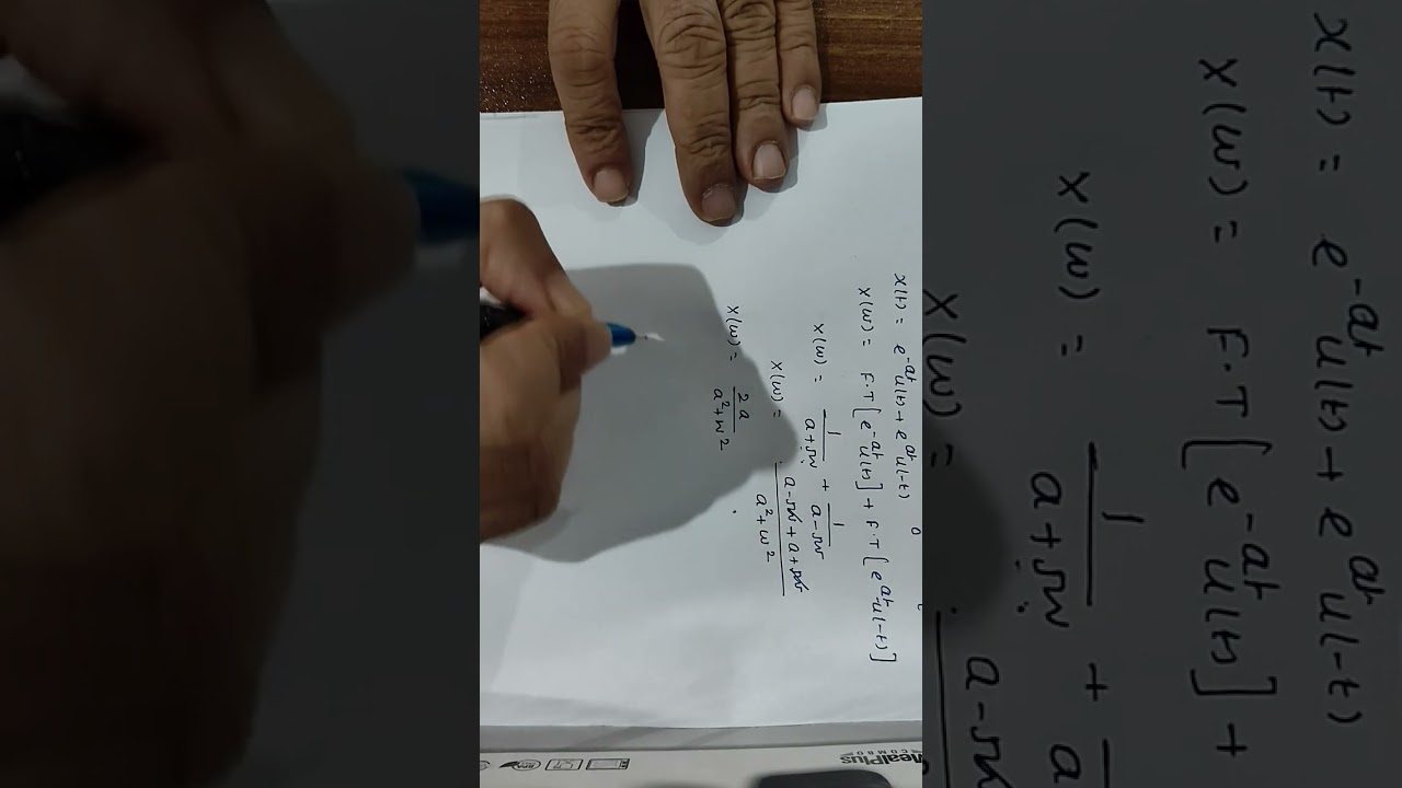 Fourier Transform of double sided exponential decay Signal