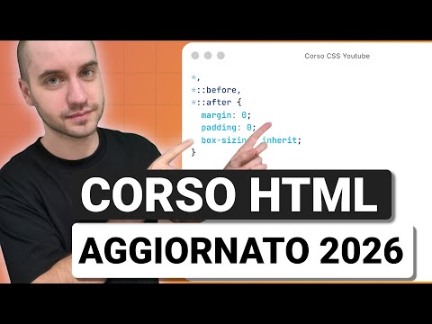Corso HTML 4 ore GRATIS Aggiornato 2026